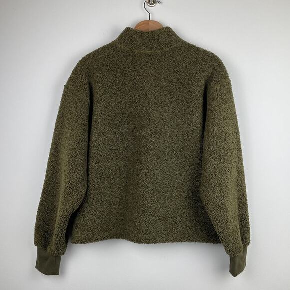 Free Assembly Women's Half Zip Faux Sherpa Sweatshirt - M - Picture 3 of 6